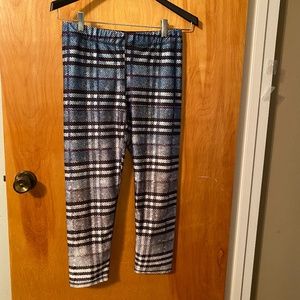 Terez dip-dye plaid capri leggings